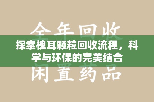 上饶探索槐耳颗粒回收流程，科学与环保的完美结合